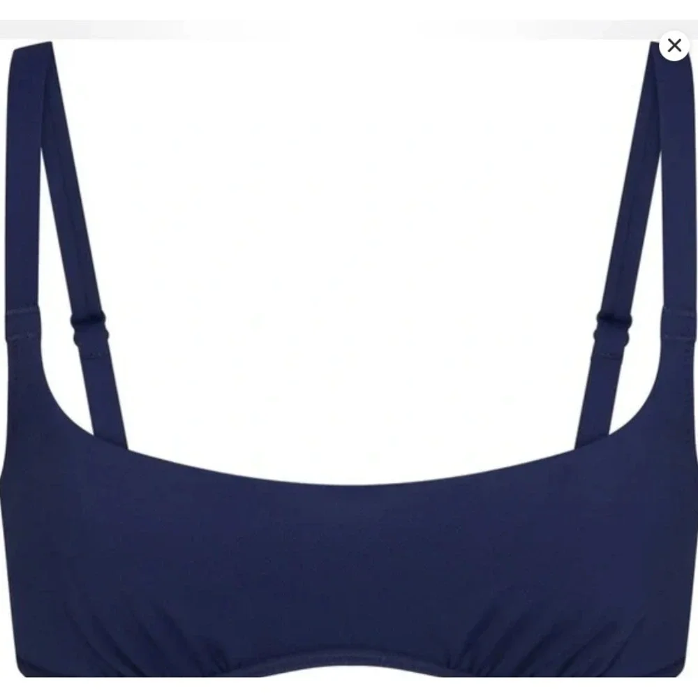 Skims Sculpting Swim Ruched Lined Bikini Top‎ - Midnight - 4X
